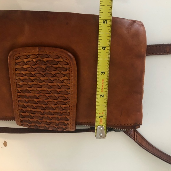 Vilenca Holland super soft Leather Crossbody purse Adjustable strap boho Cognac - Picture 10 of 11